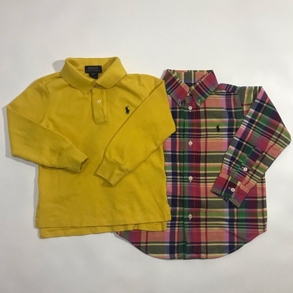 Boys Polo Long Sleeve Shirt Set